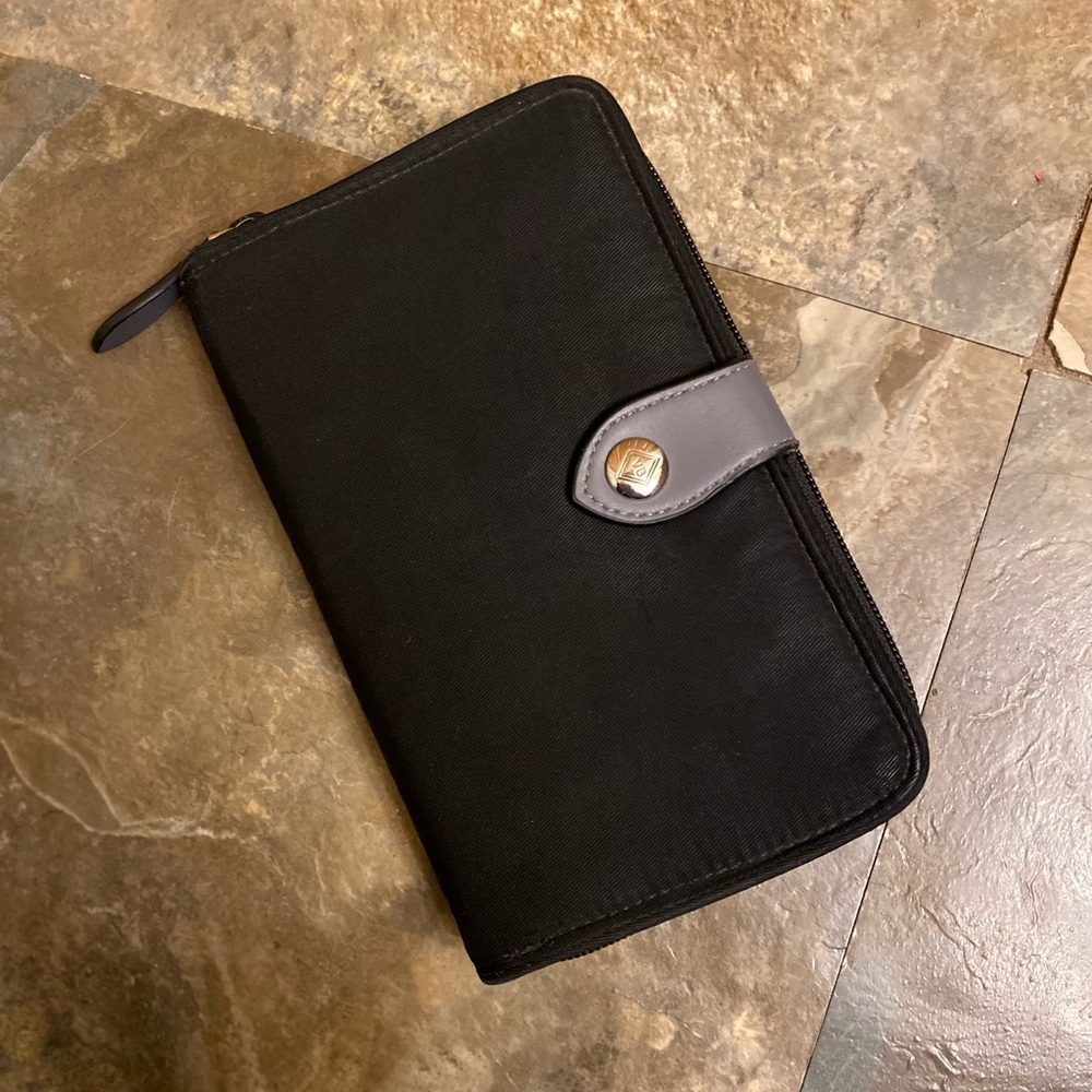 Vera Bradley Black Midtown RFID Snaptab Wallet